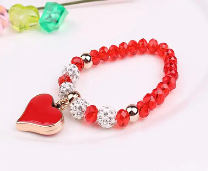 Elastic Crystal Bracelet & Bangle Heart Bracelets